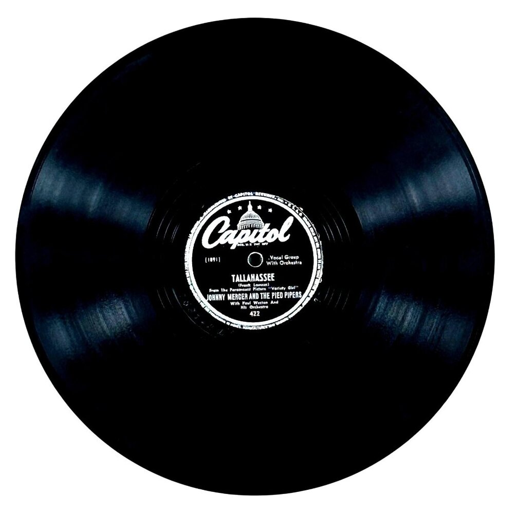 Johnny Mercer & The Pied Pipers Tallahassee / Cecilia 422 Capitol 78 RPM Shellac